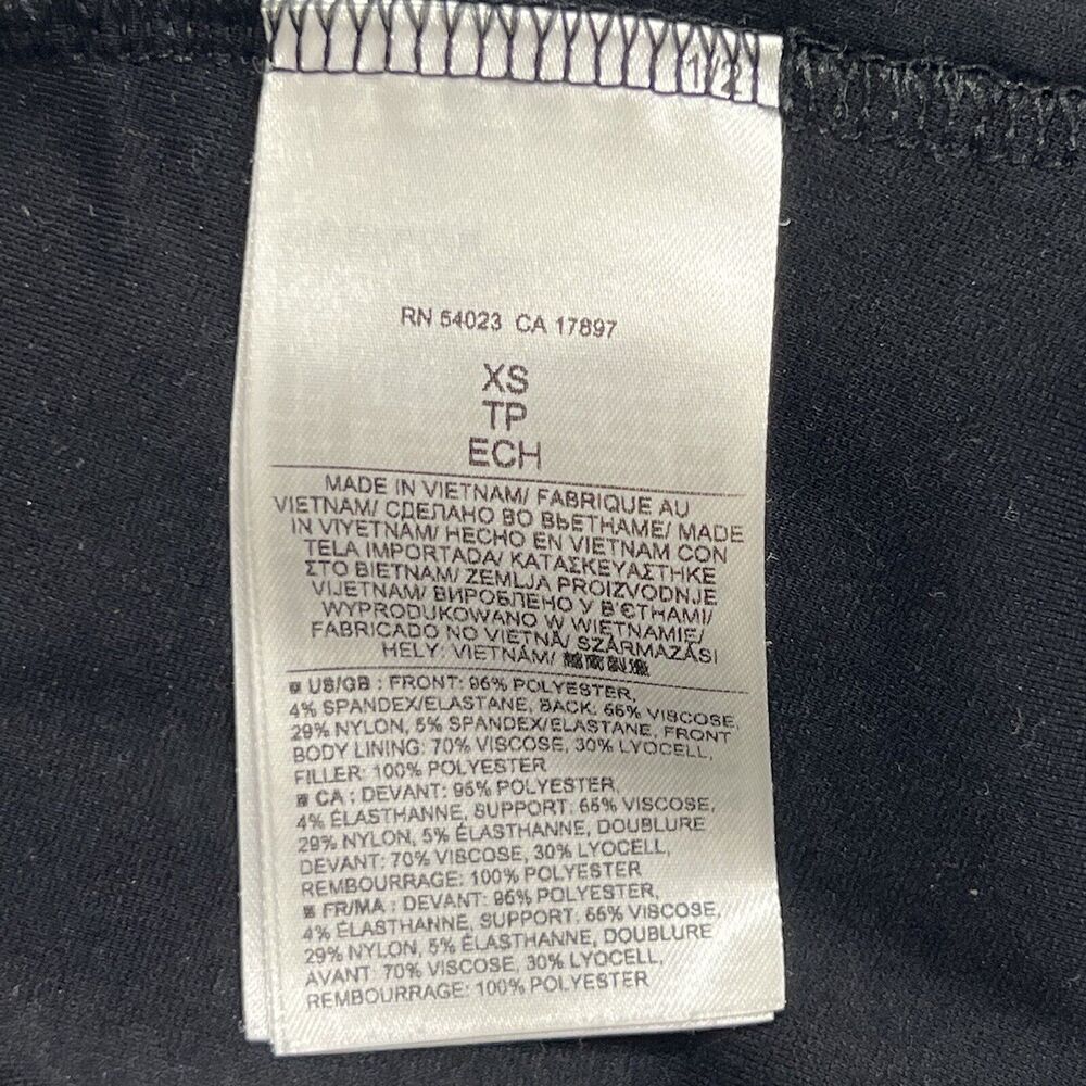 Banana Republic Women's XS Black & White Sleeveless Polka Dot Zip Up Crop Top - Picture 12 of 12
